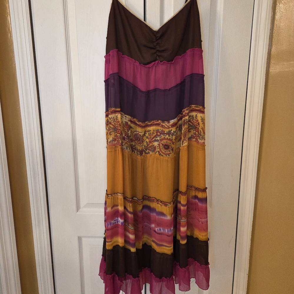 Robbie Bee Brown and Gold Dress